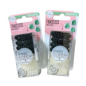 Invisibobble Original Multipack Hair Elastics Clear/‎ Black (8 Pack)